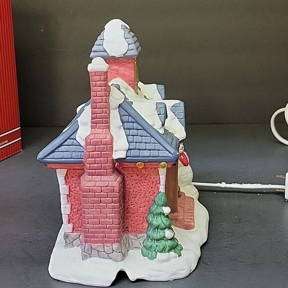 St. Nicholas Square Schoolhouse Lighted Porcelain House Christmas Village - Picture 6 of 8
